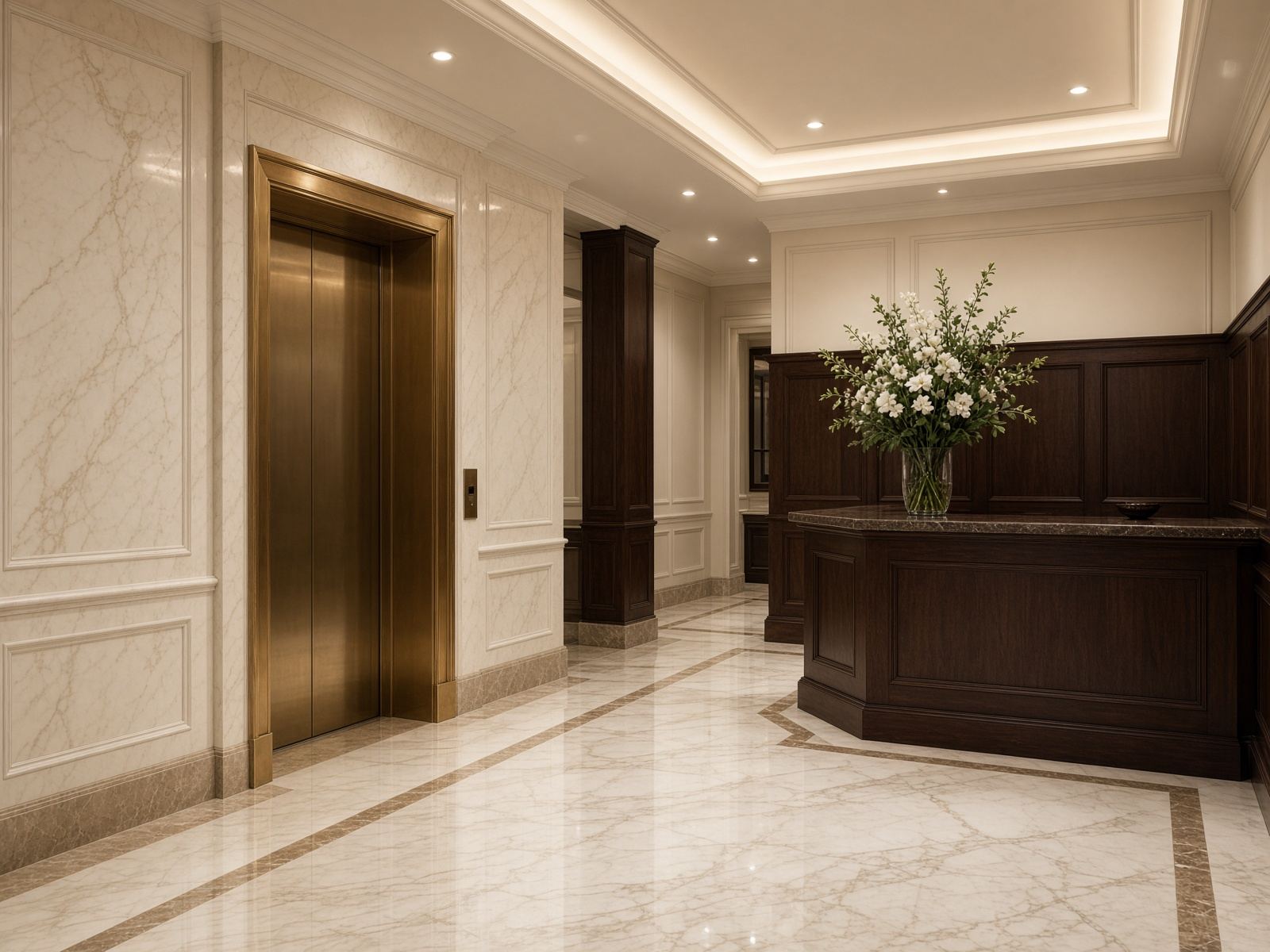 A New York building lobby